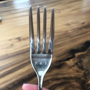Hand stamped fork